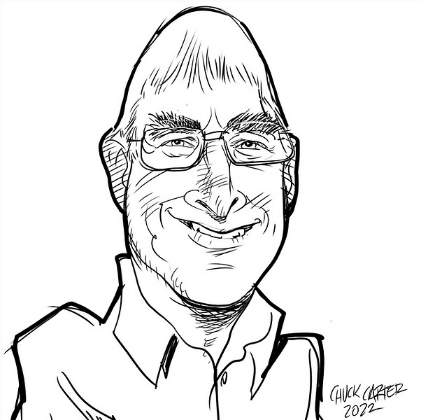 Illustration of Bill Gerrish, PE, PLS, Director of Engineering